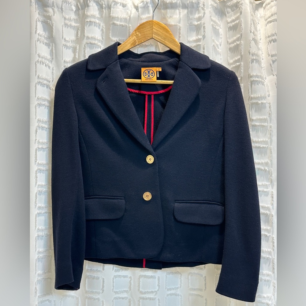 Tory Burch Navy Blazer with Gold Buttons